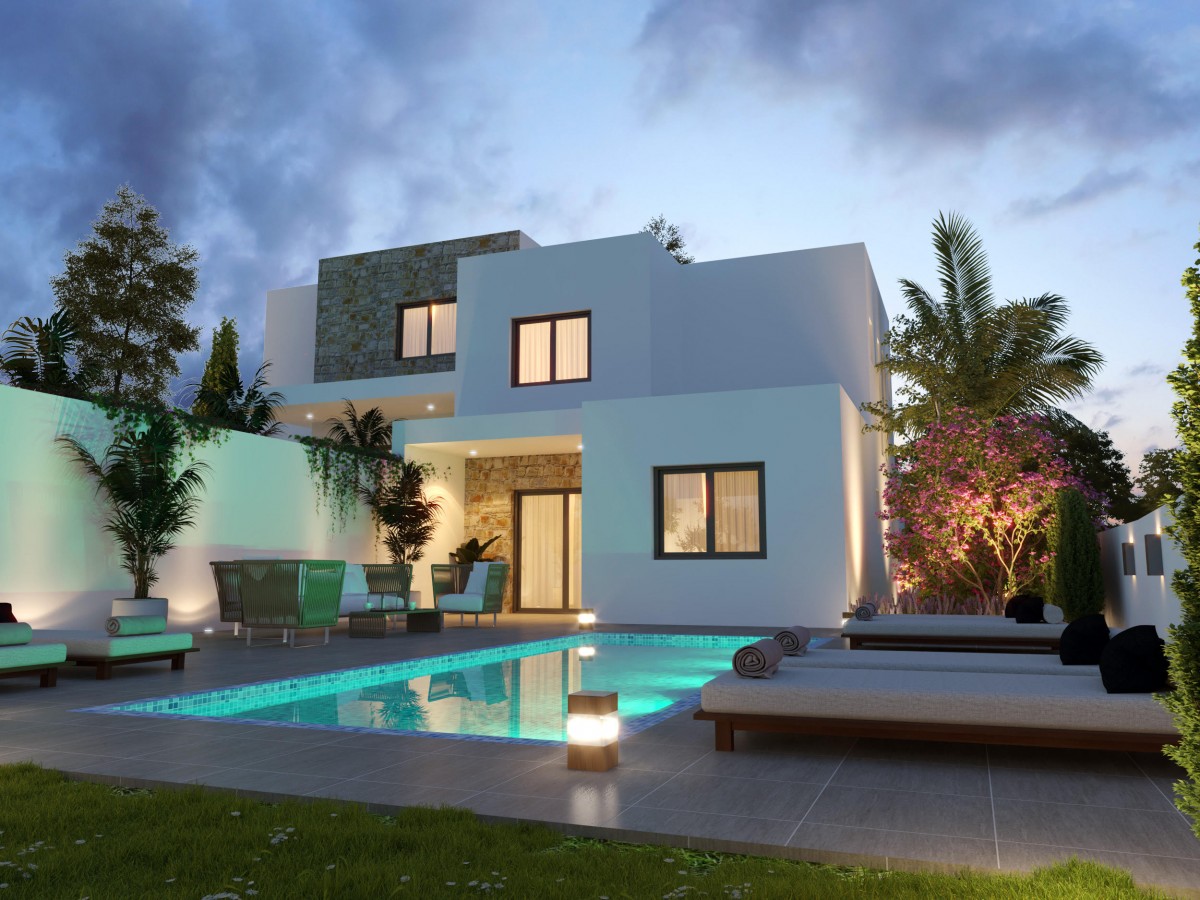 Semi Detached Villa For Sale  in  Peyia